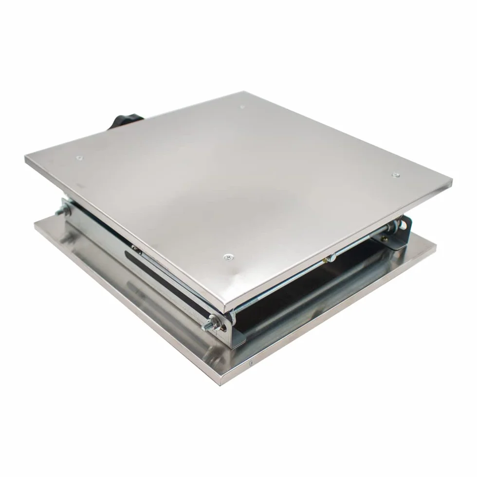 Toplionace 30x30cm Ręczny Stół Podnośny ze Stali Nierdzewnej 304, Laboratorium Stołu Przesuwnego Osi z 9-46 Cm śrubowa Platforma Podnosząca, Maksymalne Obciążenie 25 Kg