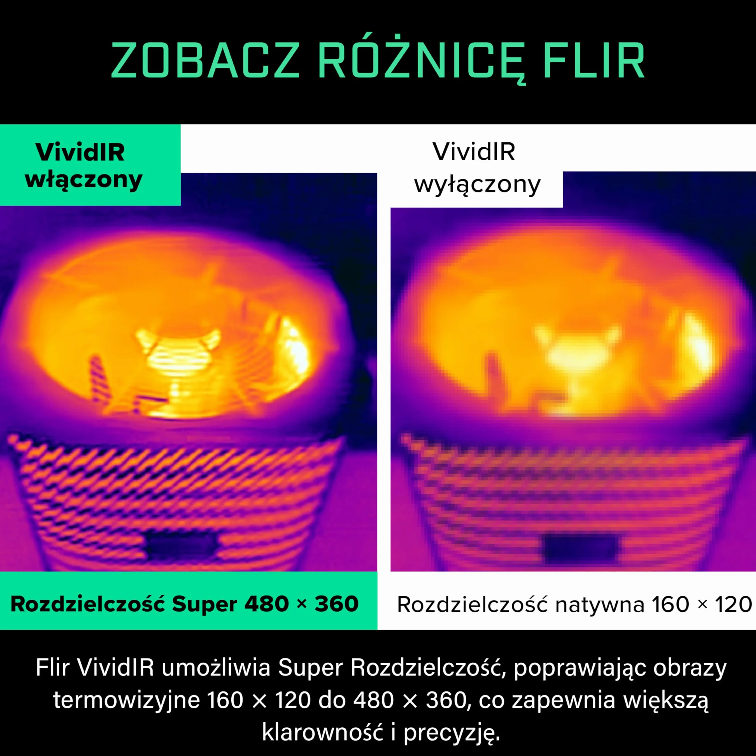 FLIR EDGE Pro Bezprzewodowa Kamera Termowizyjna Bluetooth 320x240 Superrozdzielczość iOS Android