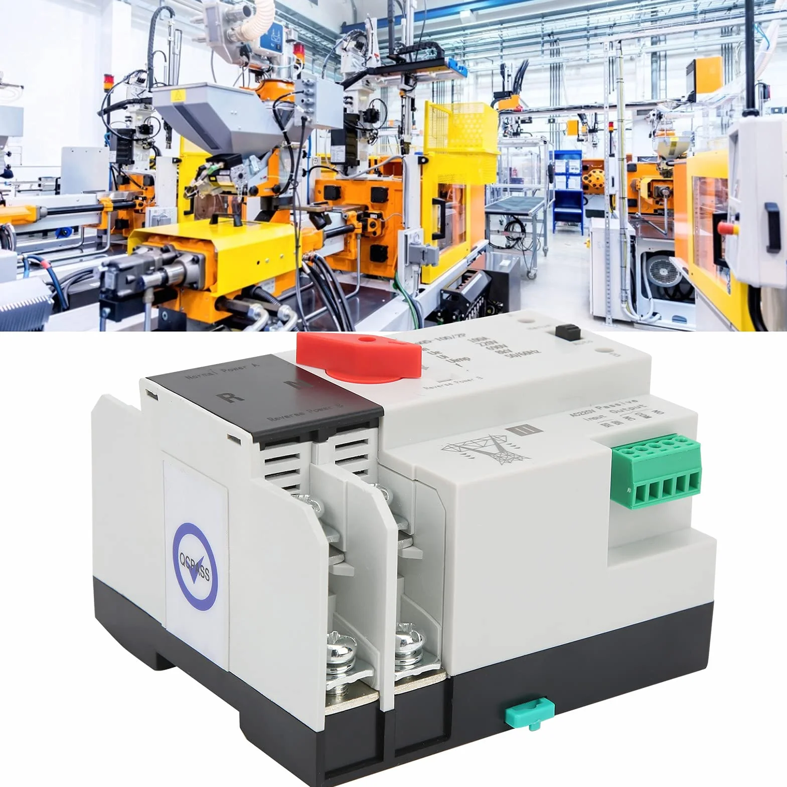 ZGQ5 100/2P 220 V automatyczny wyłącznik transferowy z podwójnym zasilaniem