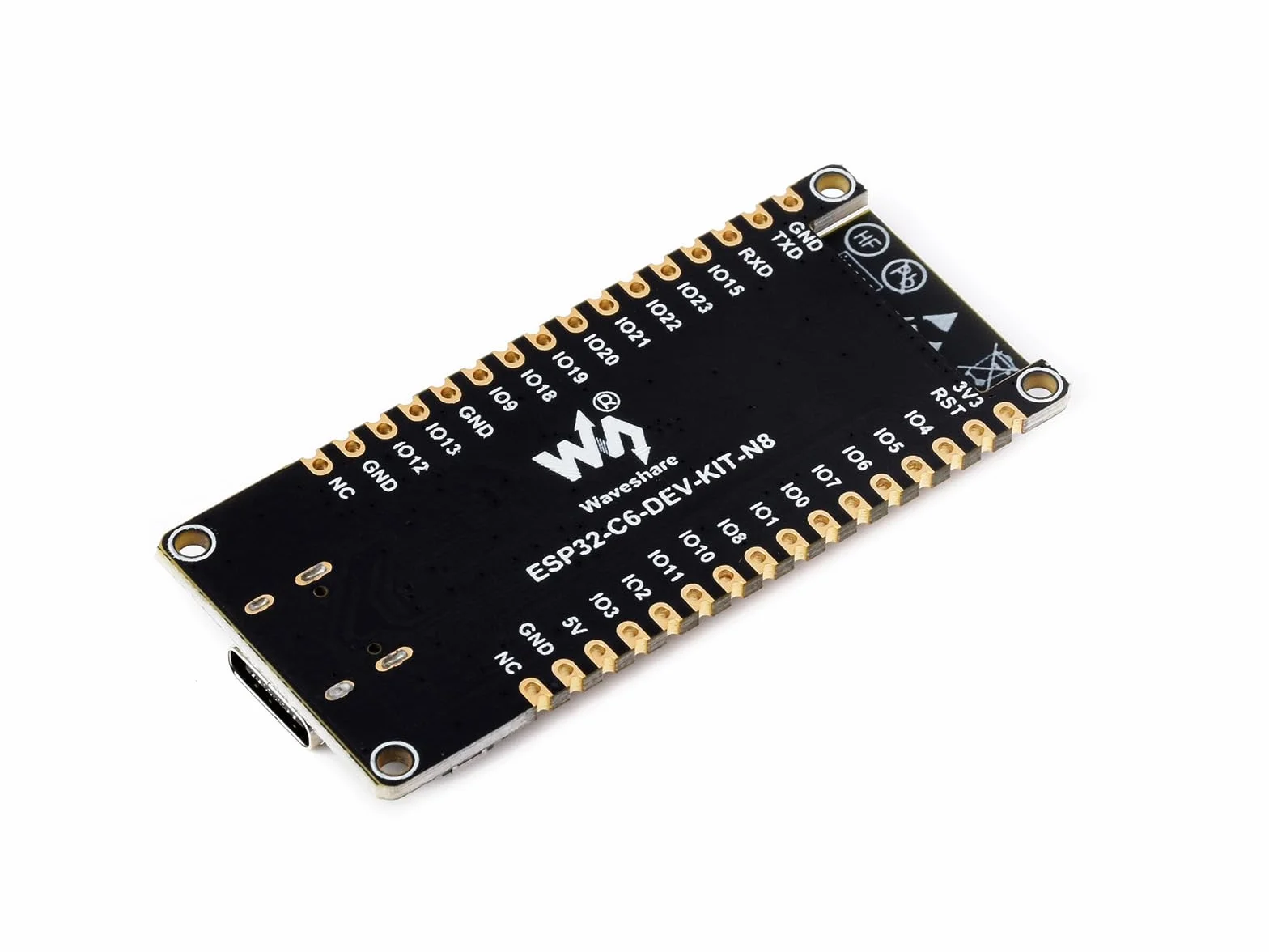 Waveshare ESP32-C6 mikrokontroler WiFi 6 Development Board ESP32-C6-WROOM-1-N8 moduł z 32-bitowym procesorem Sngle-core RISC-V, WiFi 6+Bluetooth 5+IEEE 802.15.4 komunikacja bezprzewodowa