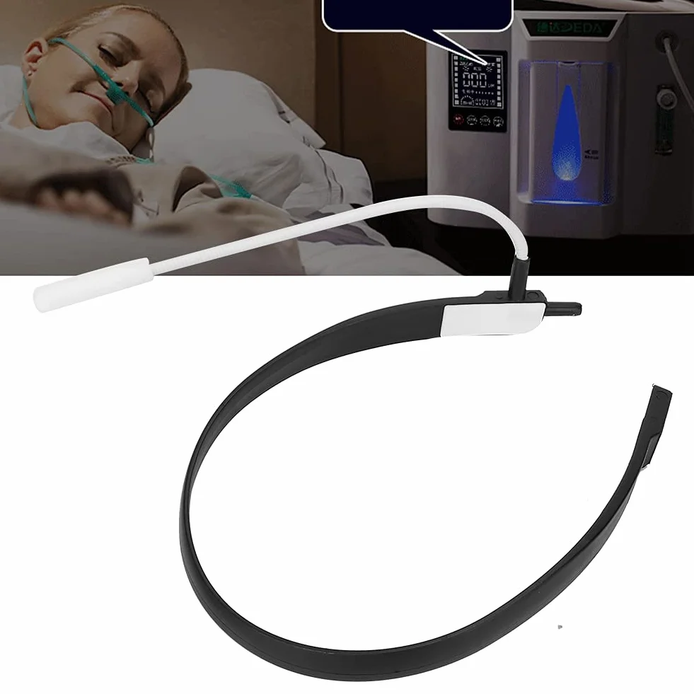 Zestaw Słuchawkowy z Inhalatorem Tlenowym z Zaczepem na Ucho Generator Tlenu z Wygodnym Wylotem do Nosa, ergonomiczną konstrukcją, obrotową głowicą zapewniającą wygodną obsługę,