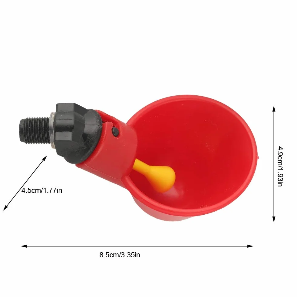 Nikou 10 szt. automatyczne kubki do picia kurczaka - kubki do picia wody drobiu, plastikowy karmnik do picia, podajnik pisklęta ptasiej kury, dla ptaków przepiórczych zwierząt domowych kurczaka