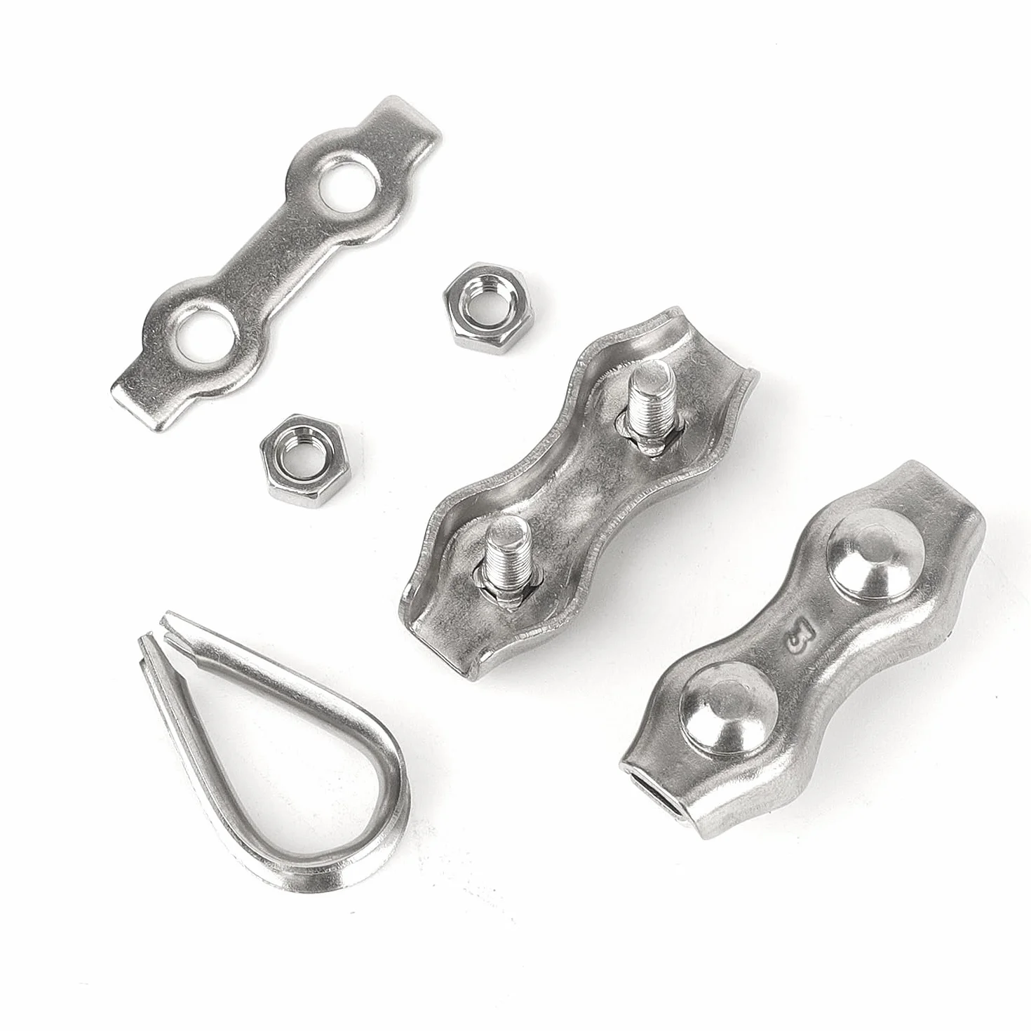 Rybtd zaciski do linek drucianych, 24 sztuki, zacisk duplex 4 mm i kausze 4 mm, stal nierdzewna 304, zacisk linowy M4, zacisk linowy do liny stalowej 3 mm, olinowanie