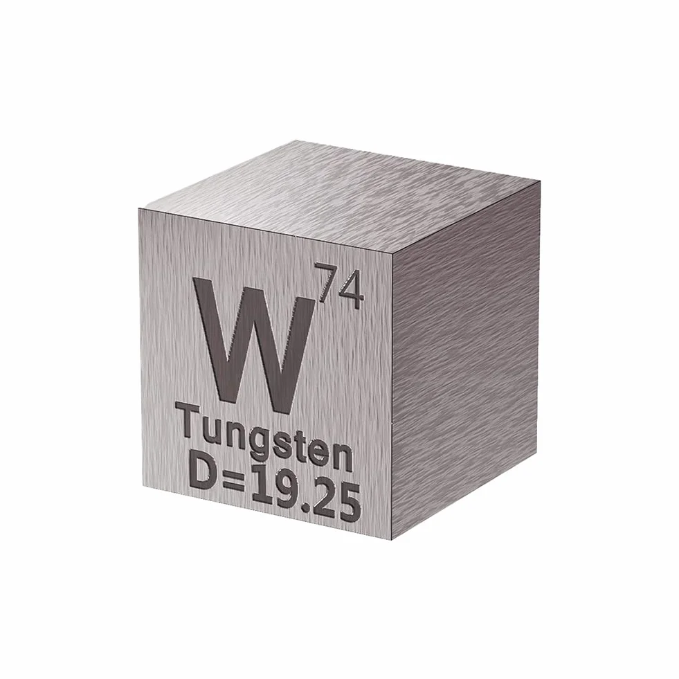 Kostka z wolframu 10/25,4 mm, element o gęstości kostki, kolekcja elementów kostka, materiał eksperymentalny DIY do wyświetlania/10 mm / 0,39 cala