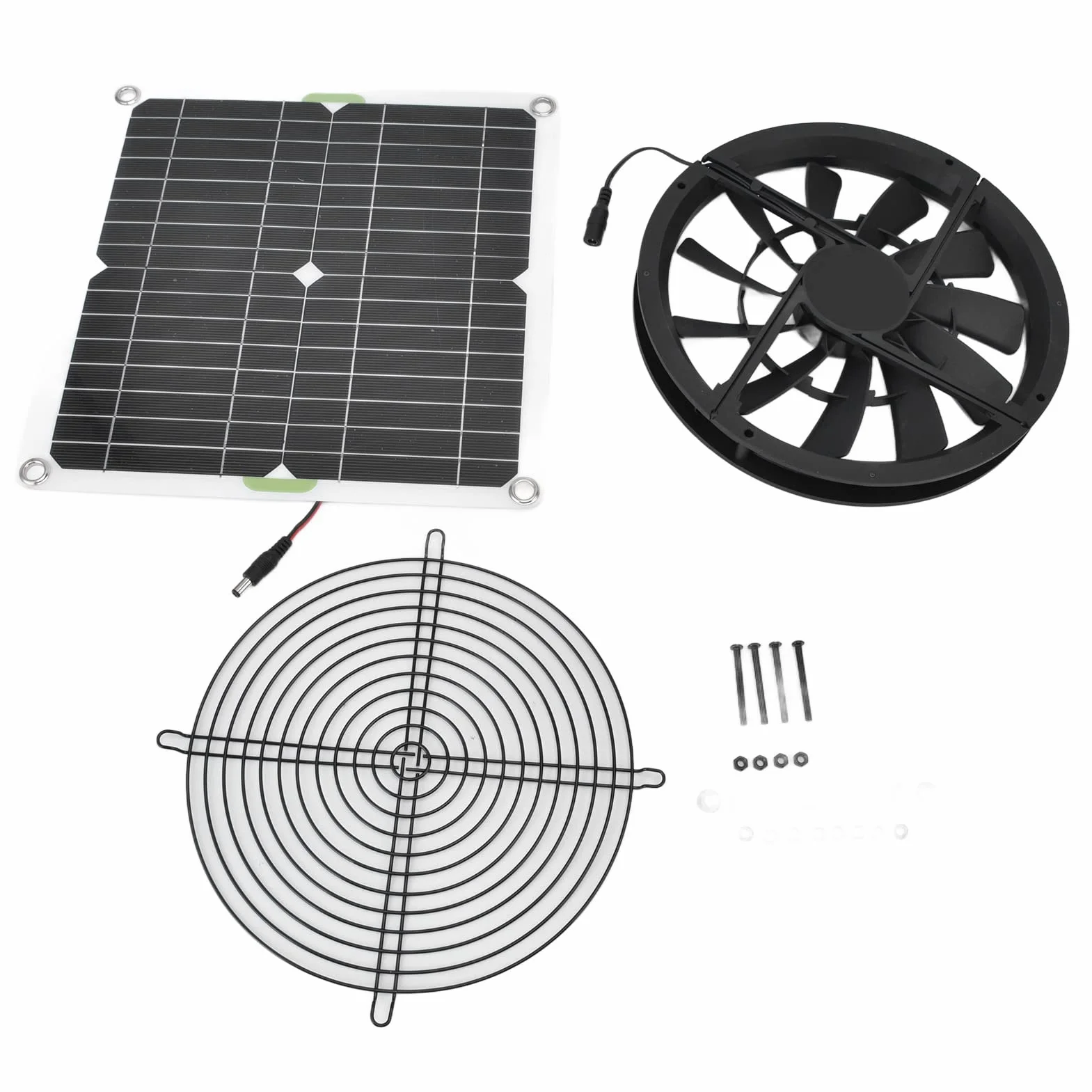 100W Solar Panel Fan Kit, Odporny Na Warunki Atmosferyczne Zasilany Energią Słoneczną Attic Ventilator, 12V 10in Panel Słoneczny Wentylator Wyciągowy