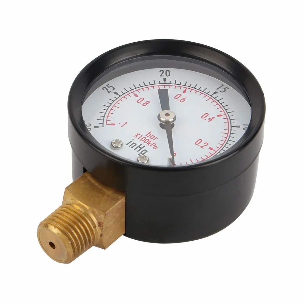 Vakuum Manometer 2 "Luftkompressor Wasser Öl Gas 1/4" NPT untere Halterung MF
