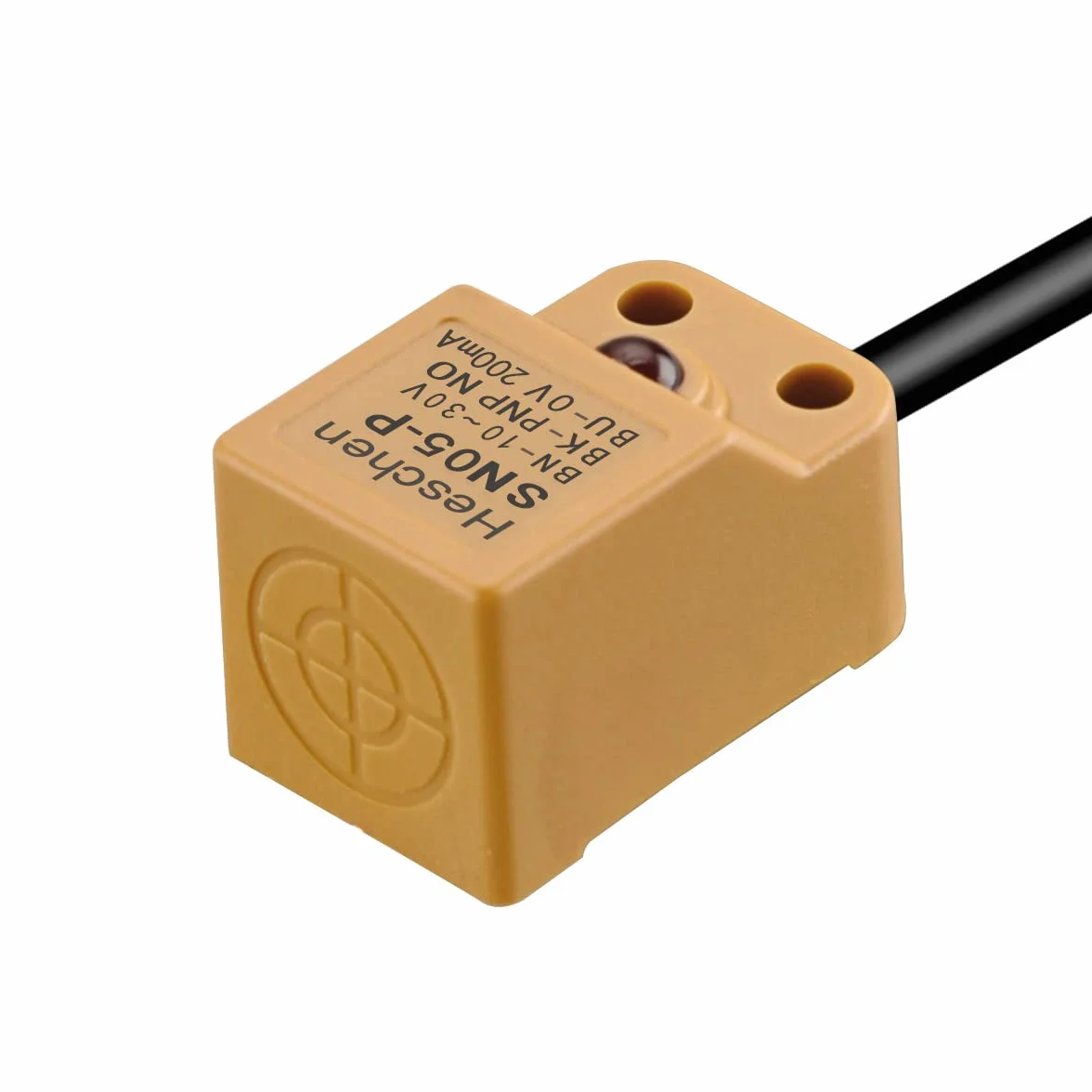 Heschen Kwadratowy czujnik zbliżeniowy indukcyjny przełącznik typu non-Shield SN05-P Odległość detektora 5 mm 10-30 VDC 200 mA PNP normalnie otwarty (NO) 3 przewód