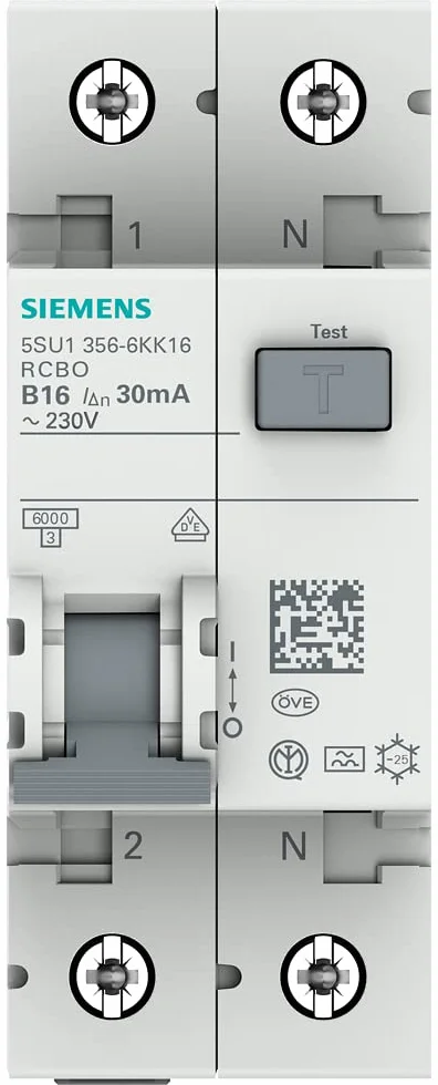SIEMENS - Siemens 5SU13566KK16 FI/LS przełącznik RCBO 1P+N 6 kA typ A 30mA B16 230 V