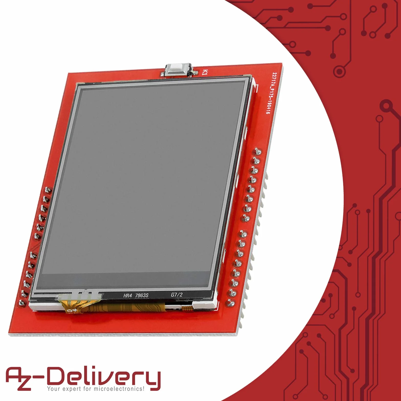 AZDelivery 3 x 2,4-calowy moduł wyświetlacza dotykowego TFT LCD SPI TFT 240x320 ILI9341 XPT2046 5V kompatybilny z Arduino w tym E-Book!