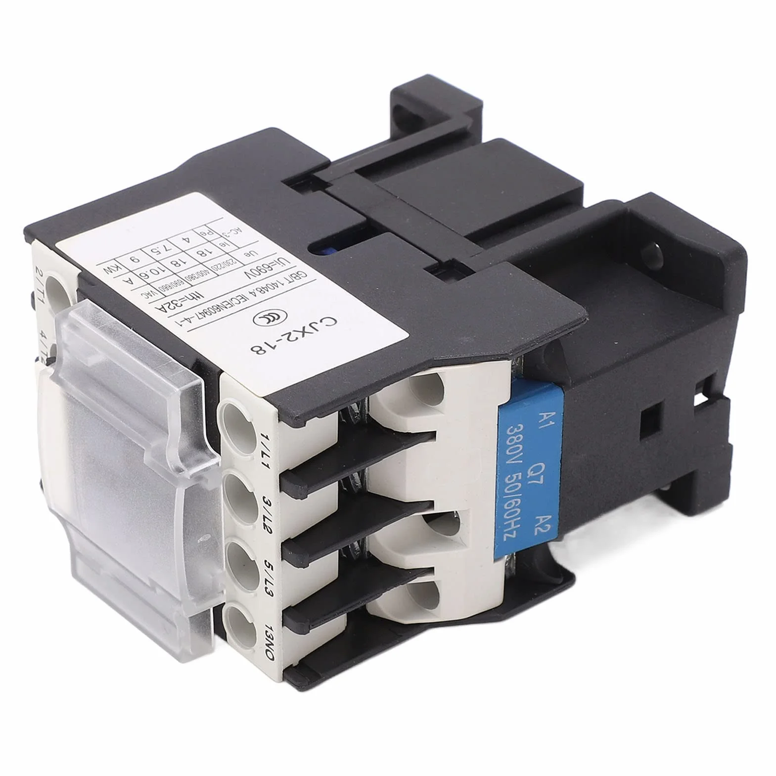 Stycznik AC, CJX2-1810 380V18A 3P Stycznik silnika elektrycznego 3-fazowy sterownik silnika szynowego