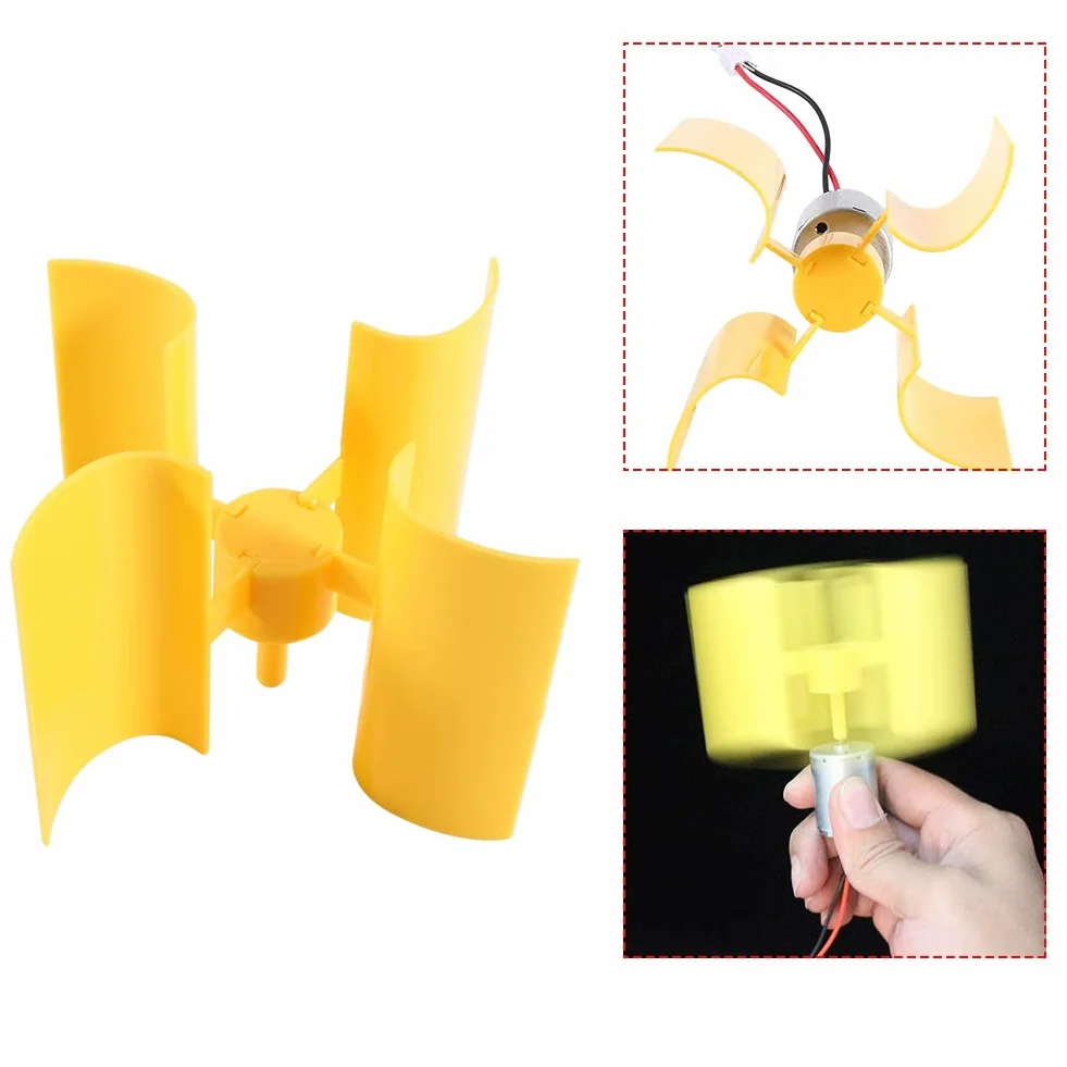 Pionowa turbina wiatrowa zestaw DIY do eksperymentu demonstracyjnego model ostrze silnik