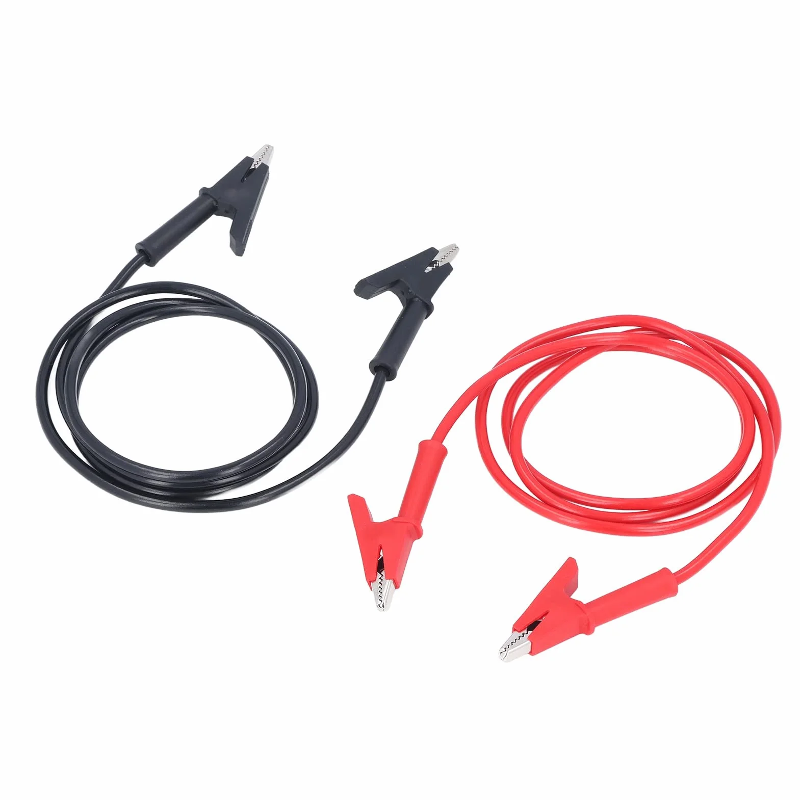 Kabel z Podwójnymi Końcówkami Krokodylowymi, 1 Zestaw Podwójnych Zacisków Krokodylkowych, Mosiężne Silikonowe Zaciski Krokodylkowe, 20A 3000V Podwójne Zakończone, Przewody Pomiarowe