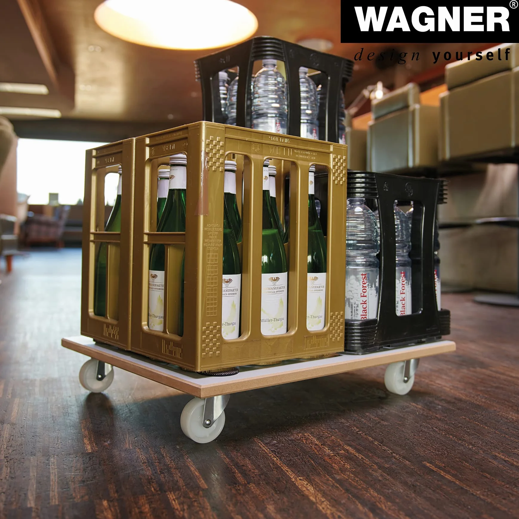 WAGNER Pomoc transportowa MM 1359, 59 x 47,5 x 10 cm, nośność 200 kg, specjalna powłoka, podkładki antypoślizgowe, najlepsza mobilność, łatwa w pielęgnacji, wytrzymała i wytrzymała - 20135901