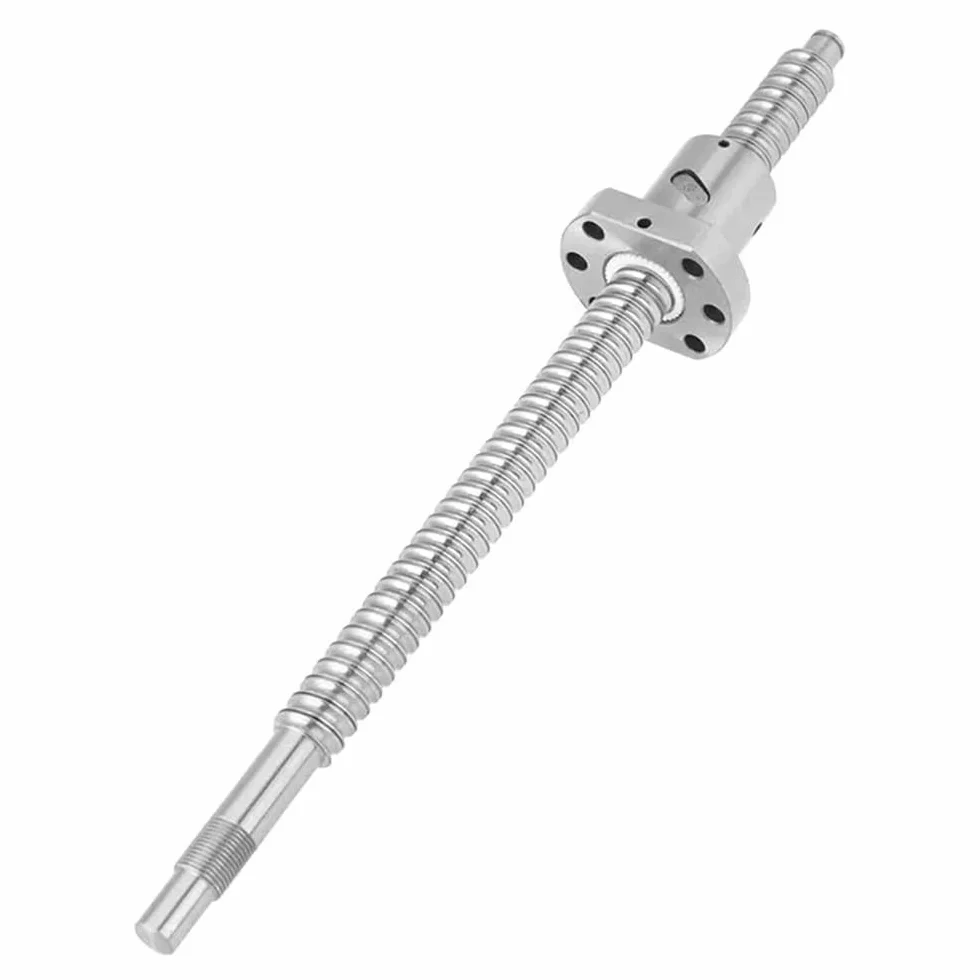 Śruba kulowa CNC C5 1605 kołnierz pojedyncza nakrętka BK/BF12 RM1605 SFU1605 350 mm