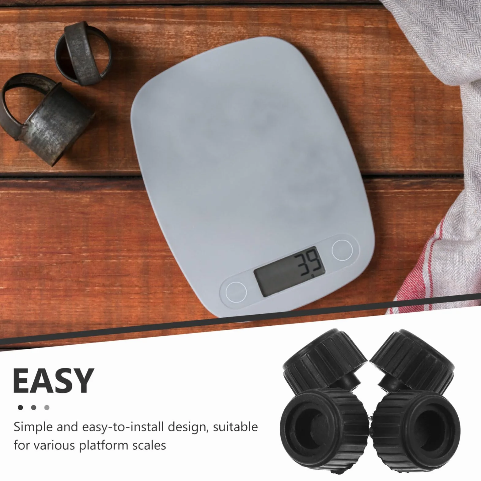 4kawałki Nogi Do Wagi Wymienne Akcesoria Do Wag Platformowych Stabilne i Łatwe Montażu Uniwersalne Wag Elektronicznych Odporne Deformacje