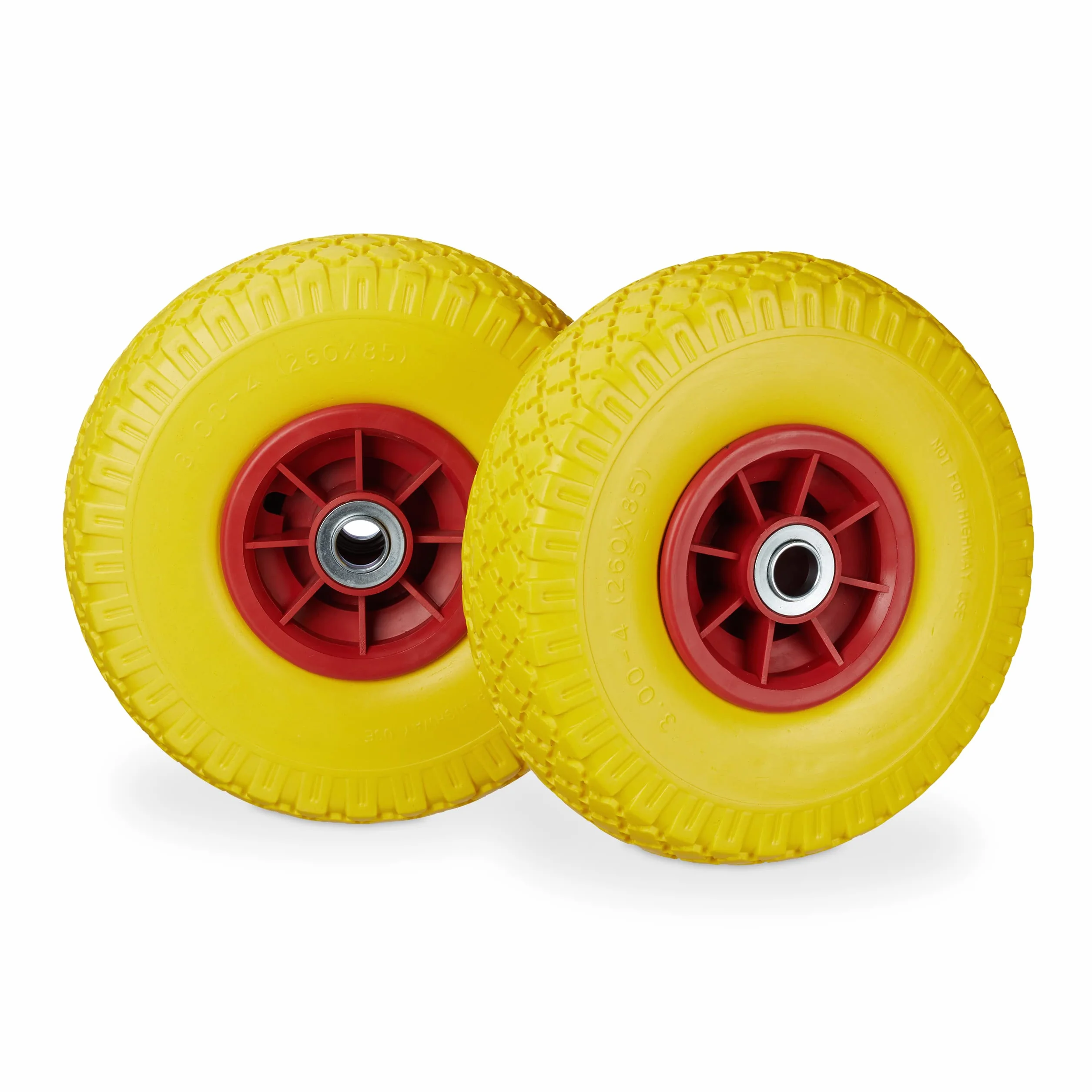 Relaxdays koło do wózka transportowego 3,00-4" oś 20 mm 80 kg pełna guma odporne na przebicie