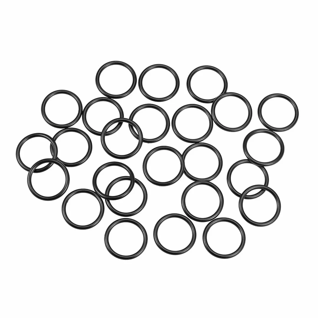 sourcing map 25 szt. o-ringi kauczuk nitrylowy 6 mm-32 mm średnica wewnętrzna 2,5 mm szerokość 19 mm x 24 mm x 2,5 mm