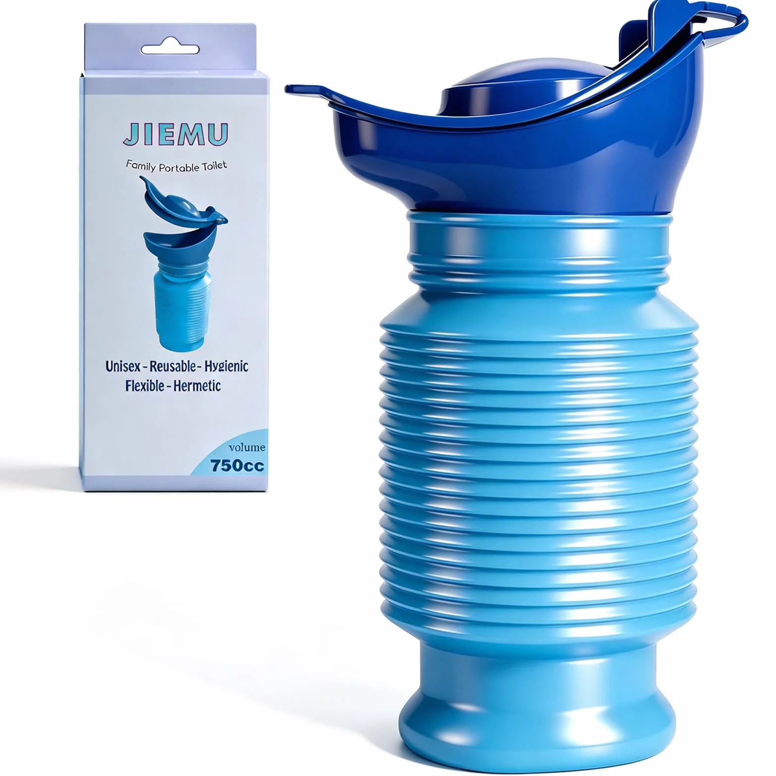 Topcloud Termokurczliwy pisuar, 750 ml, dla mężczyzn i kobiet, przenośna butelka na mocz, wielokrotnego użytku, awaryjny pisuar, na kemping, do samochodu, podróży, korków ulicznych i kolejkowania
