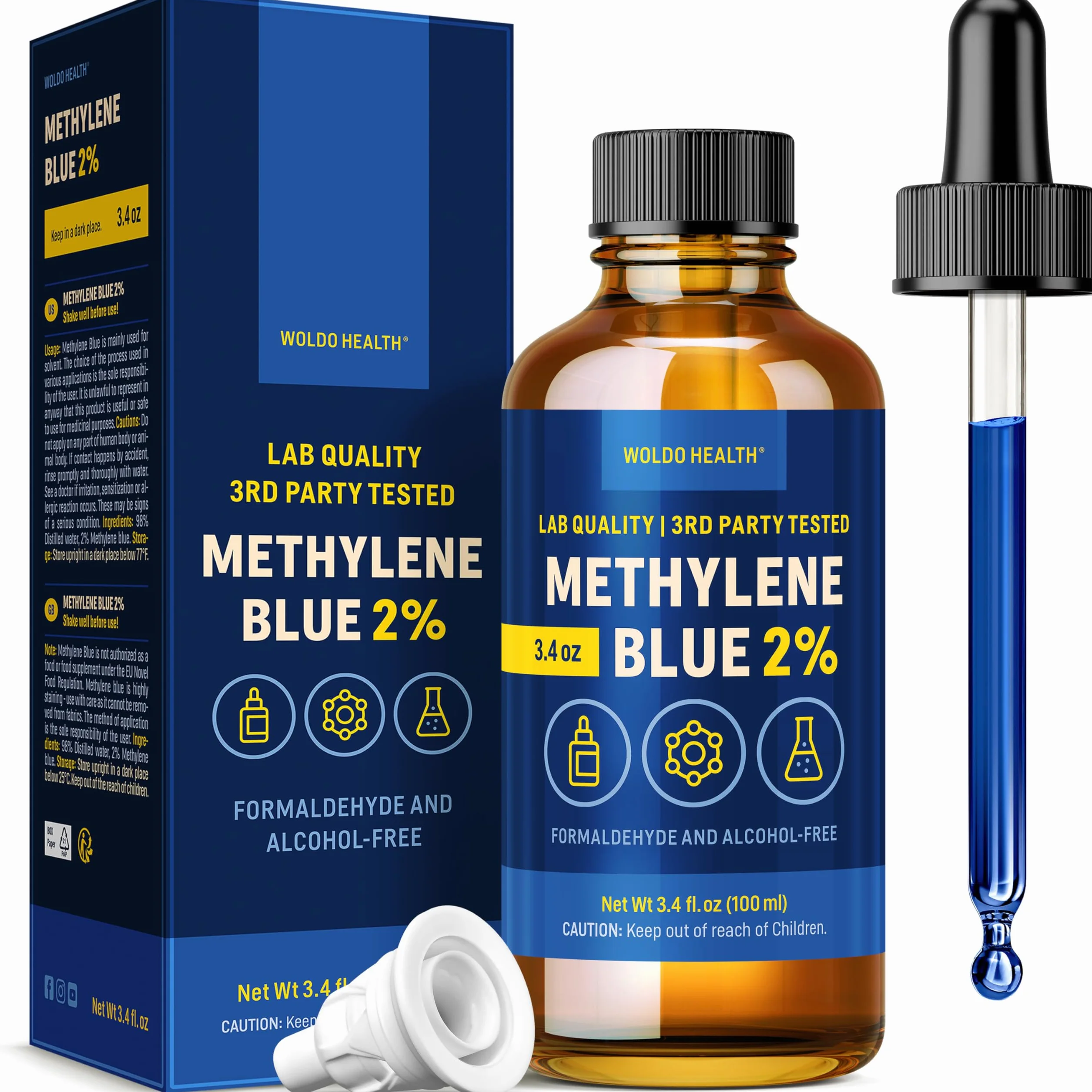 Błękit metylenowy 2% jakość farmaceutyczna 100 ml z pipetą