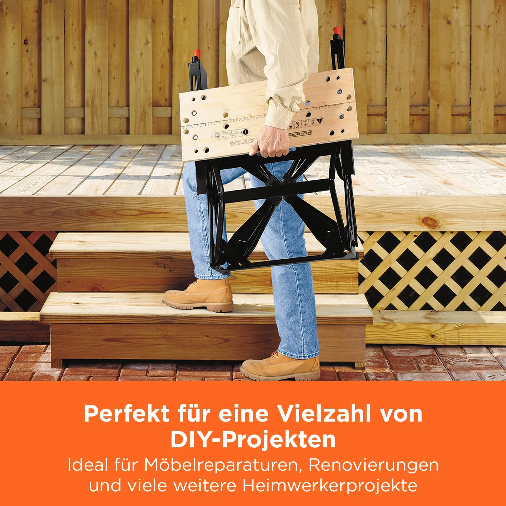 BLACK+DECKER Stół warsztatowy WM536 160 kg 25x61 cm