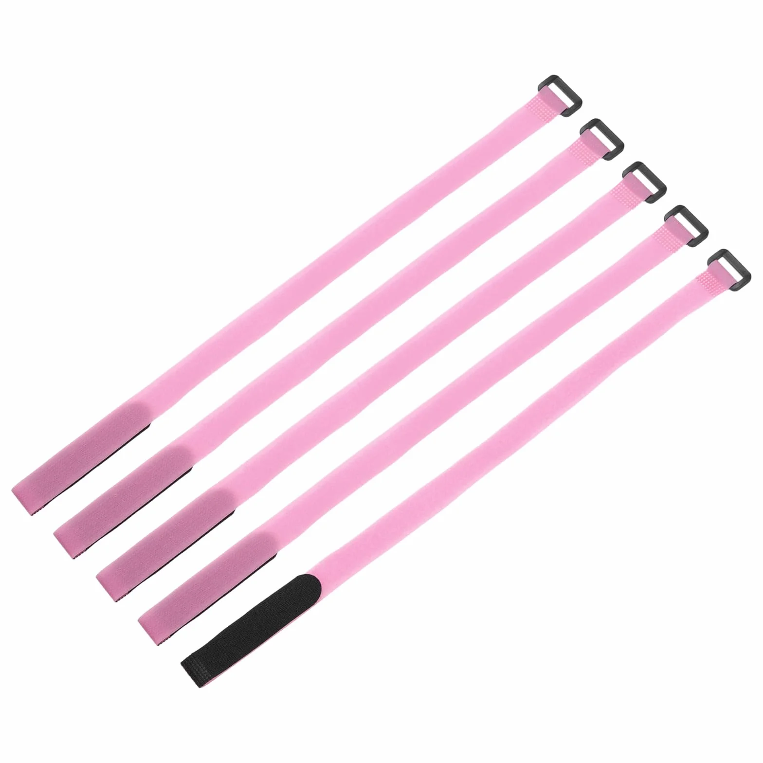 QUARKZMAN 5 sztuk pasów mocujących wielokrotnego użytku, 0,8 x 50 cm, różowy, nylonowy, uniwersalny pasek na baterie, regulowany pasek mocujący na rzepy, do quadcoptera