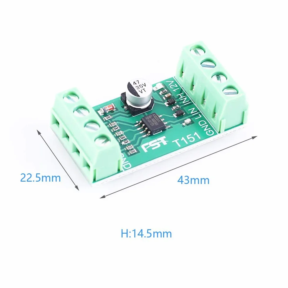 Moduł autobusowy, 1 sztuka konwerter TTL-UART na magistralę IN, analizator danych TJA1020 K_LINE Date Bus Transceiver Board