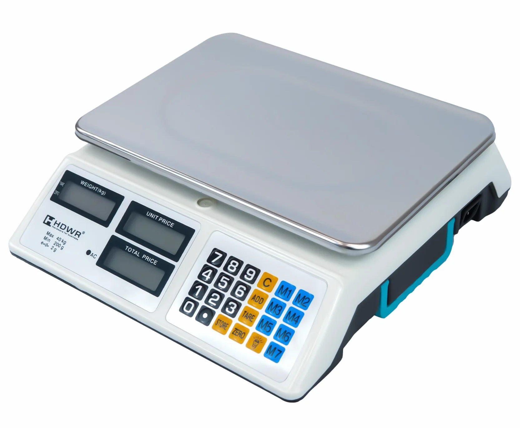 Waga sklepowa HDWR wagPRO-S40 40 kg 3 wyświetlacze 32x23 cm 2 g