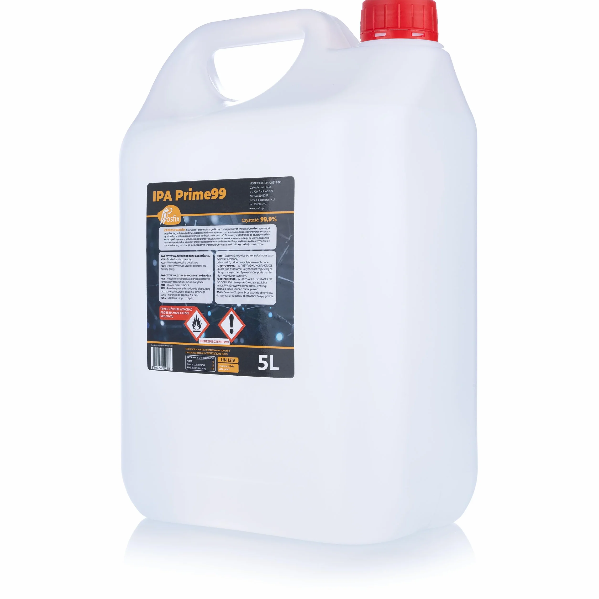 IPA Prime99 izopropanol 99,9% 5 l alkohol czyszczący do elektroniki optyki laboratorium