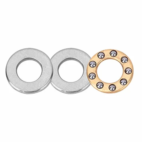 10 Sztuk Łożyska Kulkowe Wzdłużne Stalowe Miniaturowe Łożyska Płaskie O Wysokiej Precyzji Zestaw Łożysk Kulkowych Wzdłużnych Samolotu (F5-12M 5 * 12 * 4Mm)