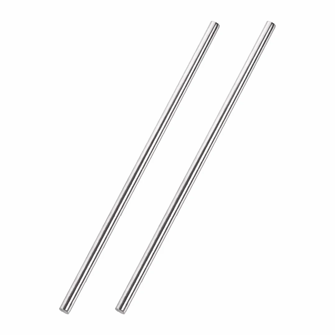 sourcing map 5 mm x 250 mm pręt ze stali nierdzewnej 304 solidny okrągły pręt do majsterkowania 2 szt