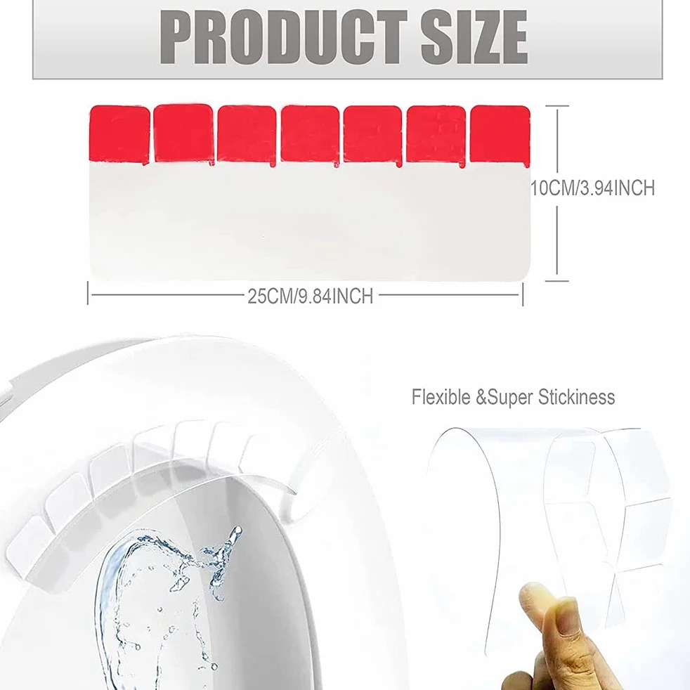 Nocnik Pee Splash Guard, 250 * 100 * 0.5mm PC Deflektor Moczu, z 0 penetracją, na Deski Sedesowe