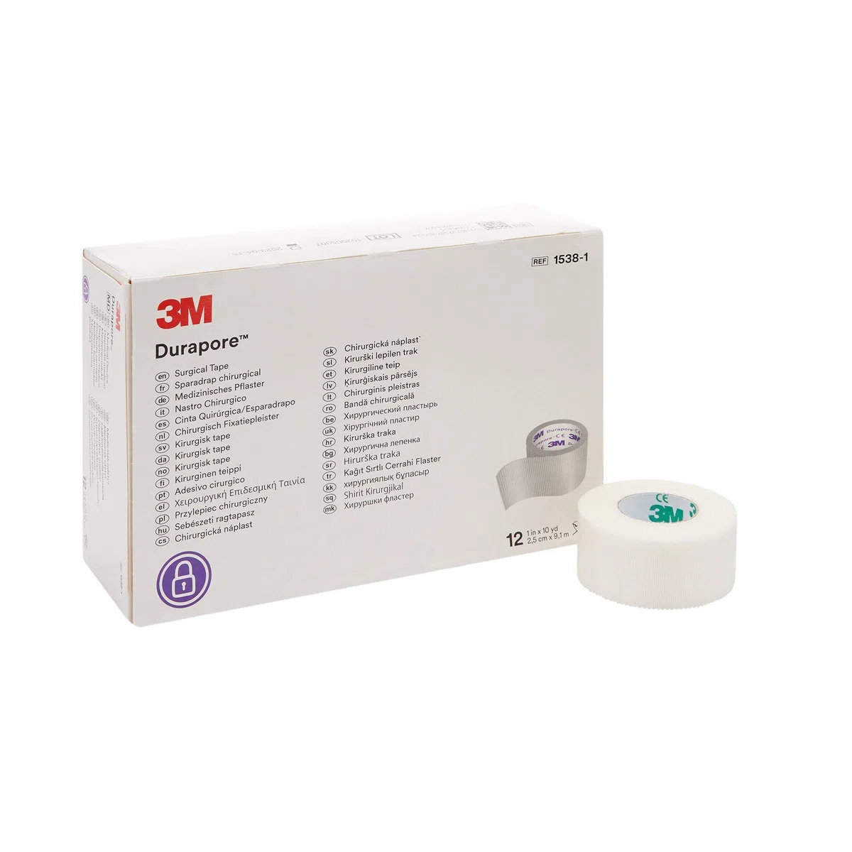 3M Durapore Surgical Tape 1" x 10 yd Box: 12 autorstwa MarbleMed