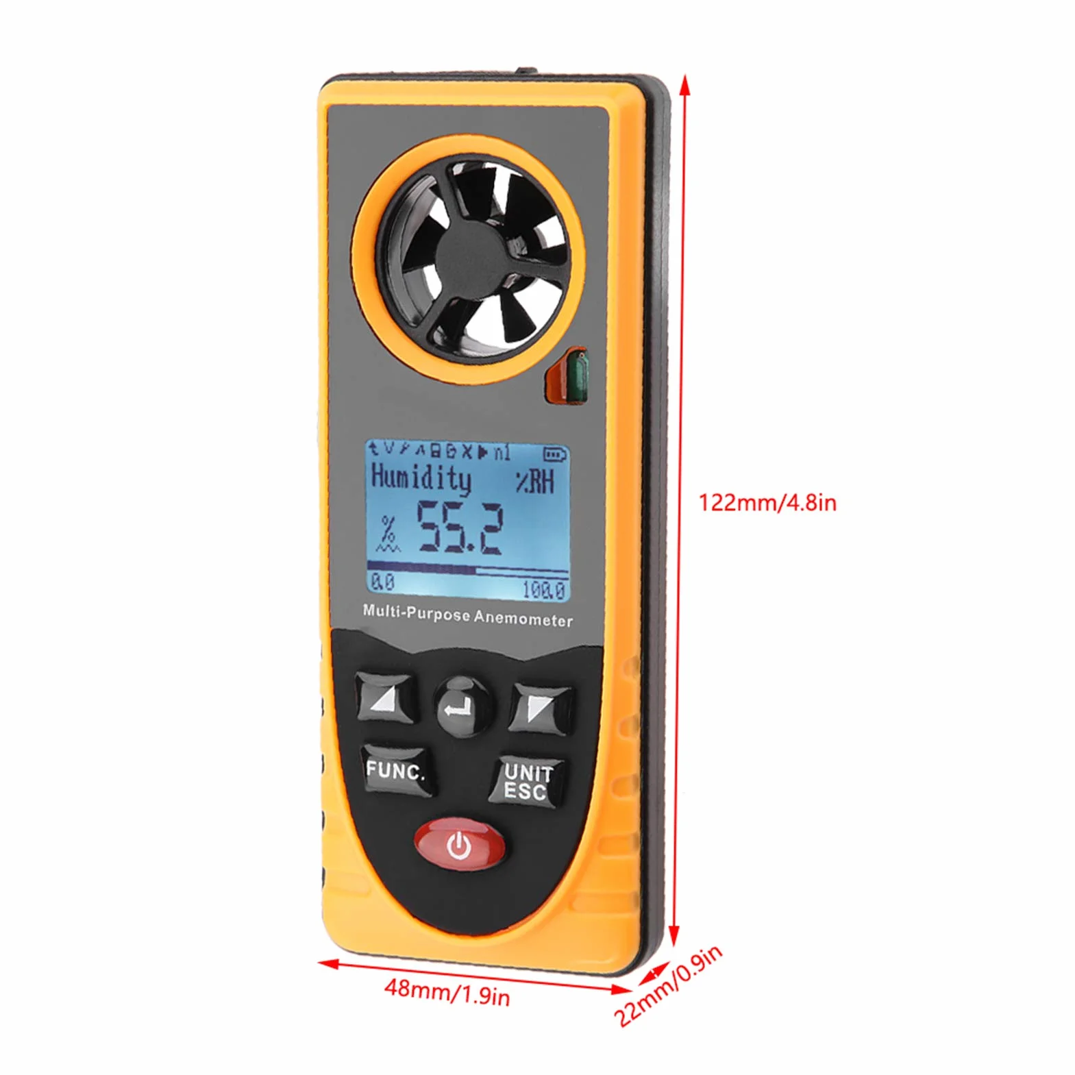GM8910 Cyfrowy Anemometr LCD Miernik Prędkości Wiatru