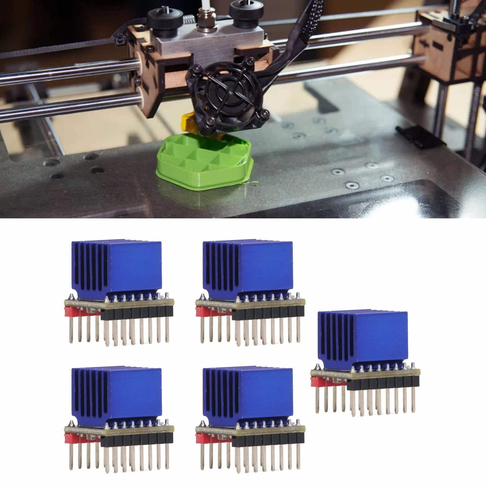 Ultra Cichy moduł Sterownika Silnika Krokowego Nema17 dla TMC2209 V2.0, Mocny, Zamiennik, Wyjątkowa wydajność, Wykwintny Design, Obsługuje Tryb Uart