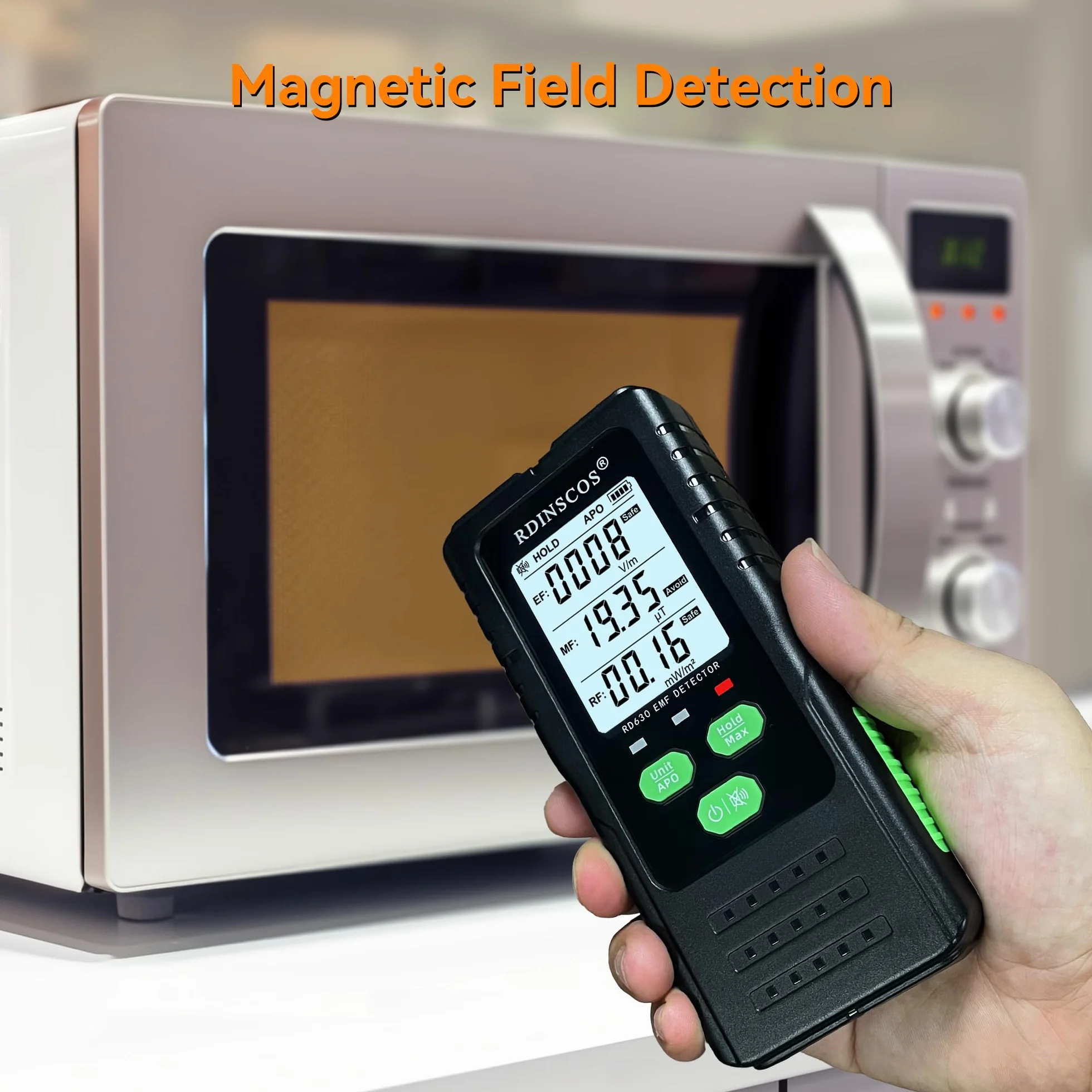 EMF detektor promieniowania cyfrowy pola elektromagnetyczne EF/MF/RF ręczny