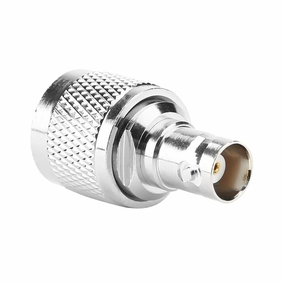 Akozon 2 szt.Adapter złącza RF Koncentryczny konwerter testowy typu N męski na żeński BNC