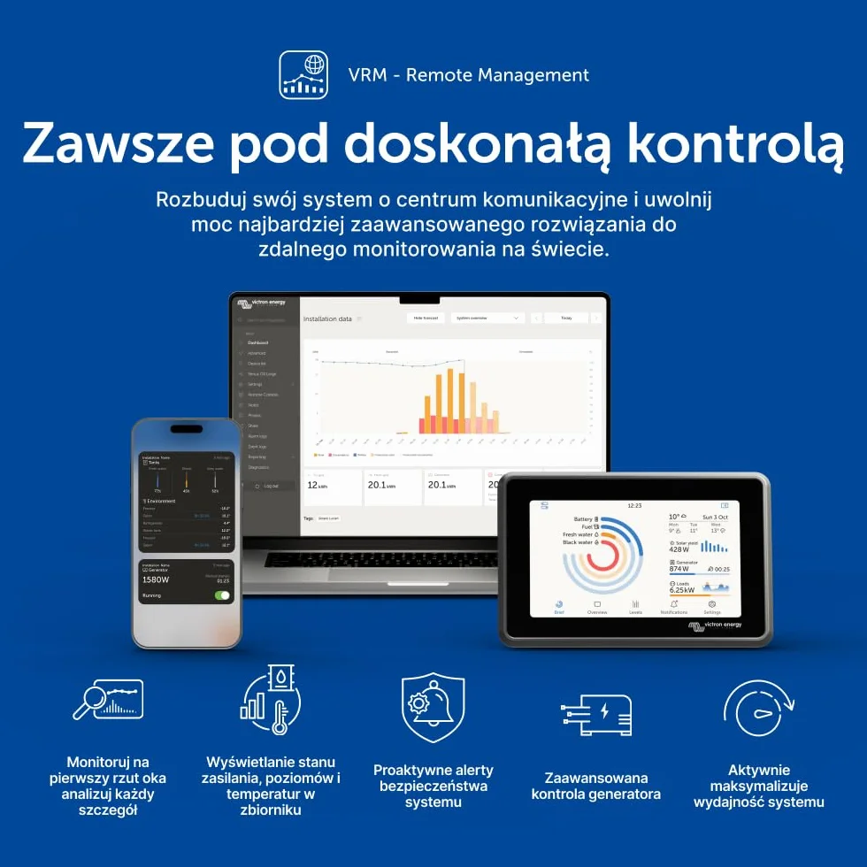 Victron Energy SmartSolar MPPT 100V 50A 12/24V Kontroler Ładowania Słonecznego Bluetooth