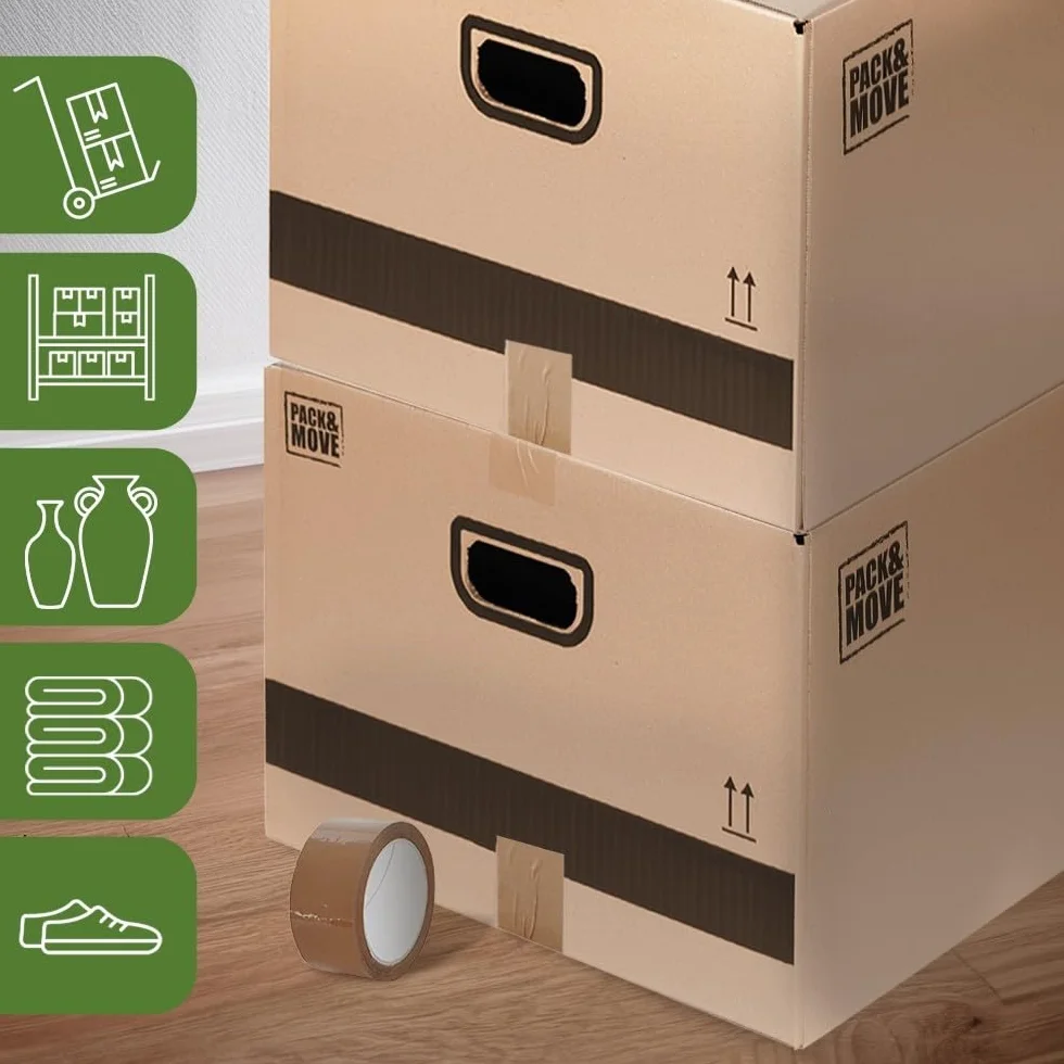 Cartons de déménagement 72L 60x40x30 cm - Lot de 20 - Made in France - Certifié FSC