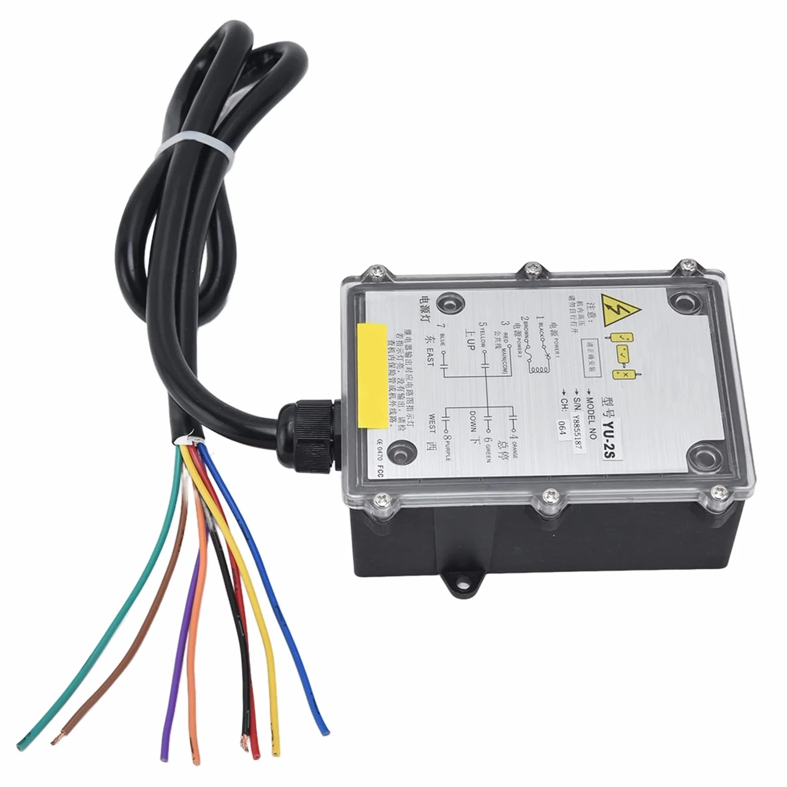Przemysłowy Pilot Zdalnego Sterowania YU-2S 800 MHz IP68 100m Bezprzewodowy Przełącznik ABS