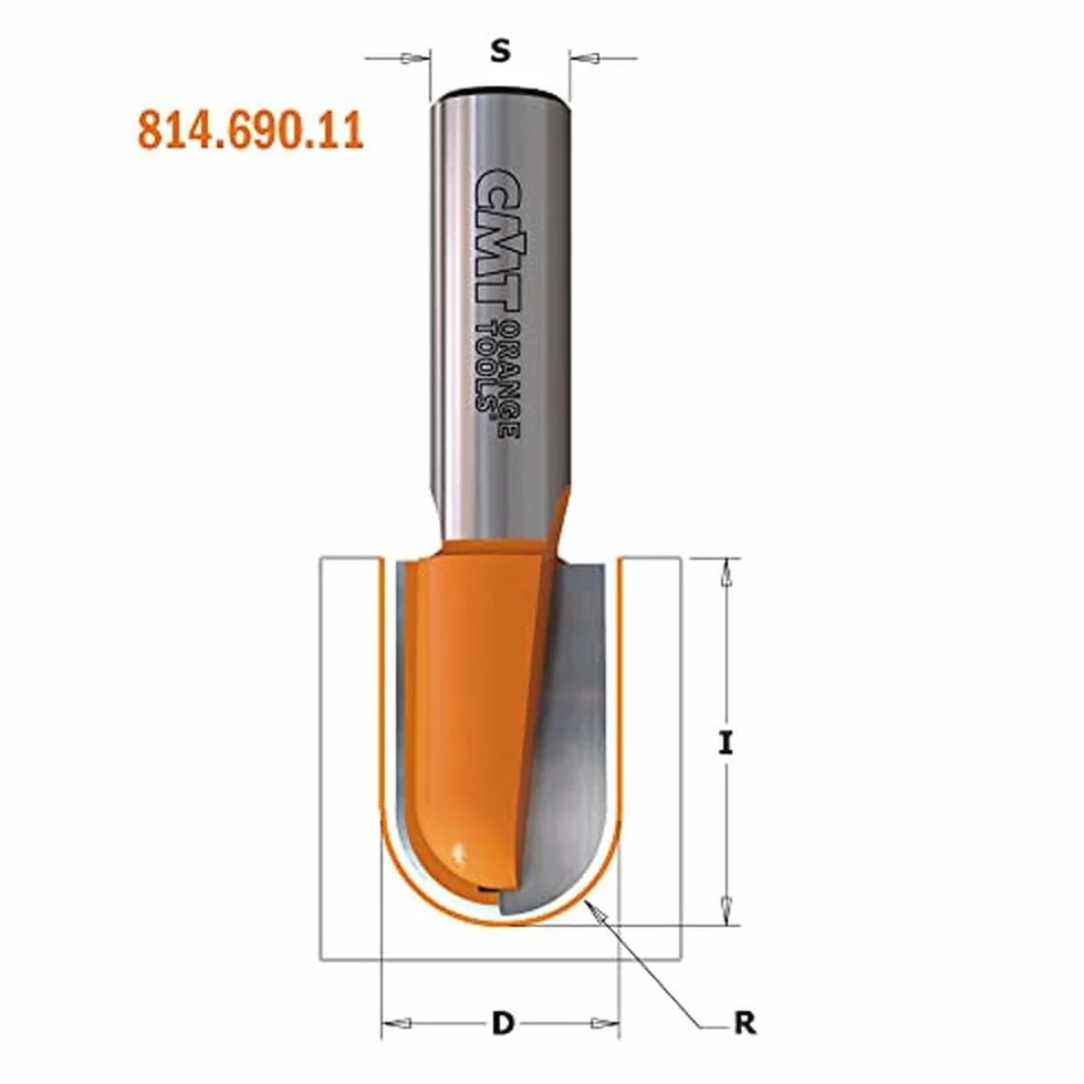 CMT Orange Tools Orange Tools 914,095,11 truskawka promień wypukły kształt hm-s 4,75 9,5 R 8 D, grigio/arancio