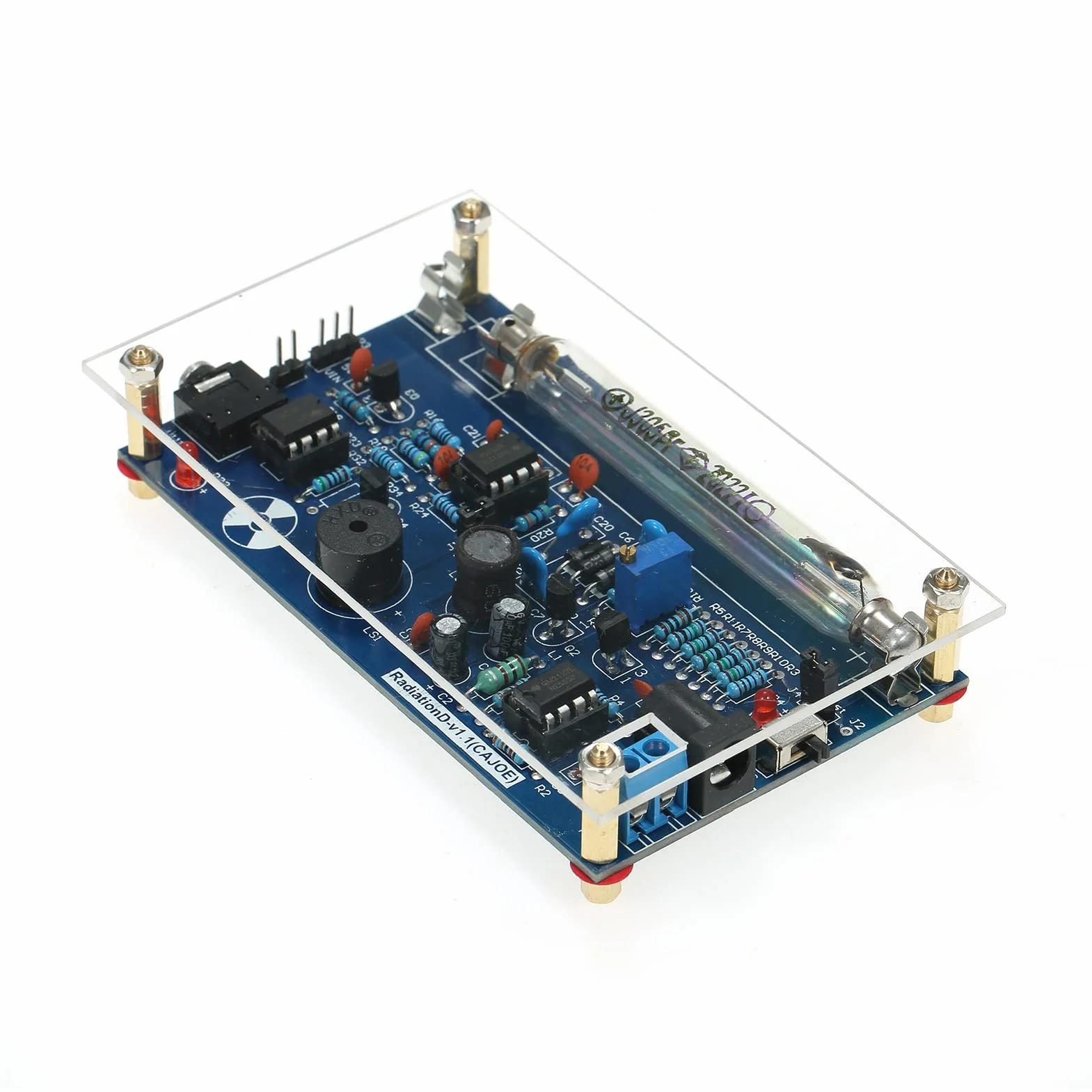 Zmontowany system detektora promieniowania, "zrób to sam" Miller Tube Nuclear Radiation Detector Geigera, Counter Kit moduły moduły eksperymentalne