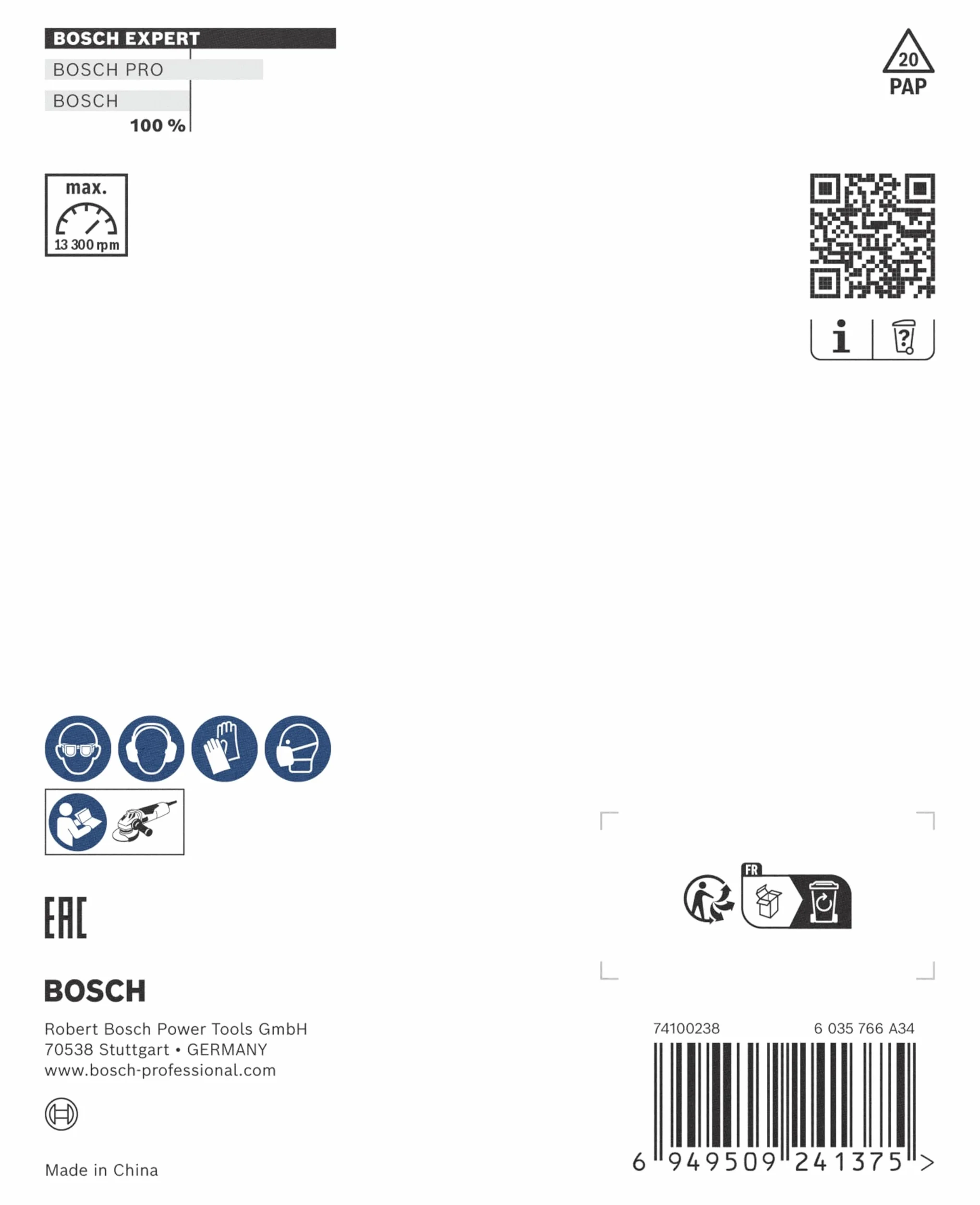 Bosch 1x Tarcza garnkowa EXPERT Multi Material, węglikowa, zgrubna (do Farba na drewnie, Twarde drewno, Ø 115 mm, zgrubna, Professional Akcesoria Mała szlifierka kątowa)