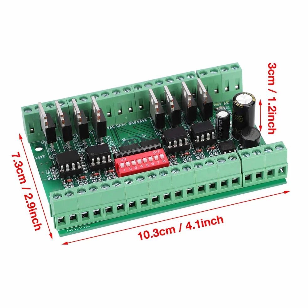 8-5V 24V 8-kanałowy konwerter poziomów logicznych, konwerter sygnału prostokątnego Npn/Pnp-do-Npn, konwerter poziomu modułu 10 MHz