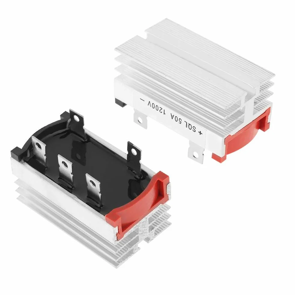 Yinhing Most prostownika 2pcs Most prostownika 3 etapy diody 50 Amp 1200 V Aluminium