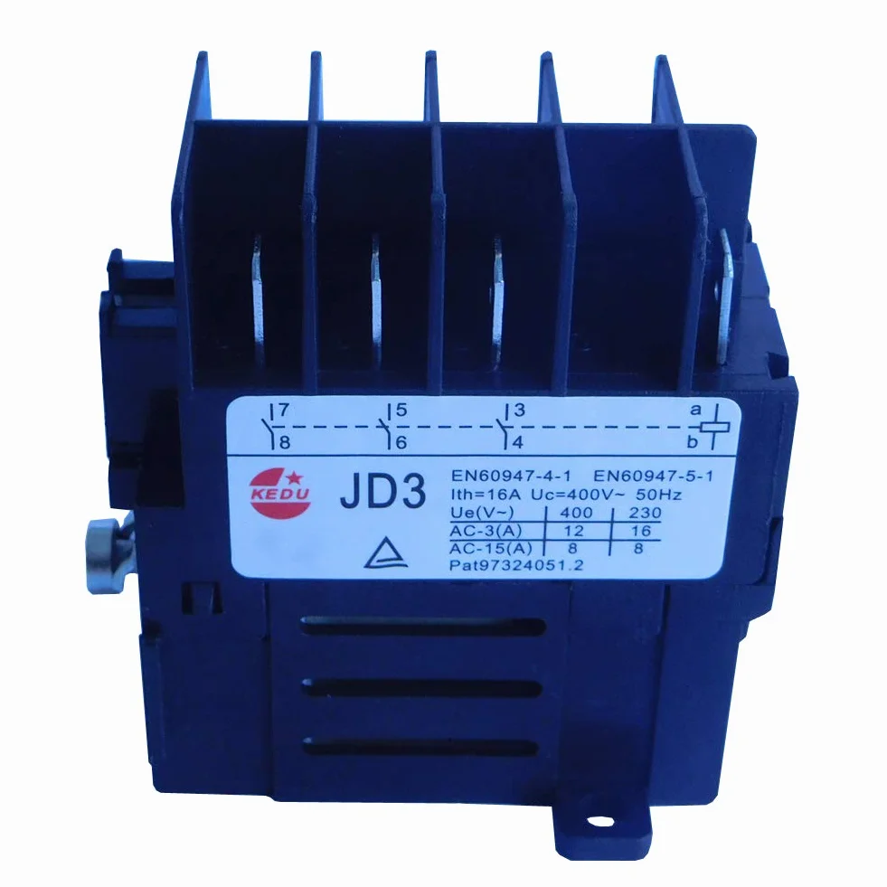 KEDU JD3 8-pinowy przekaźnik elektromagnetyczny KJD11 4NO 400V 16A 50Hz