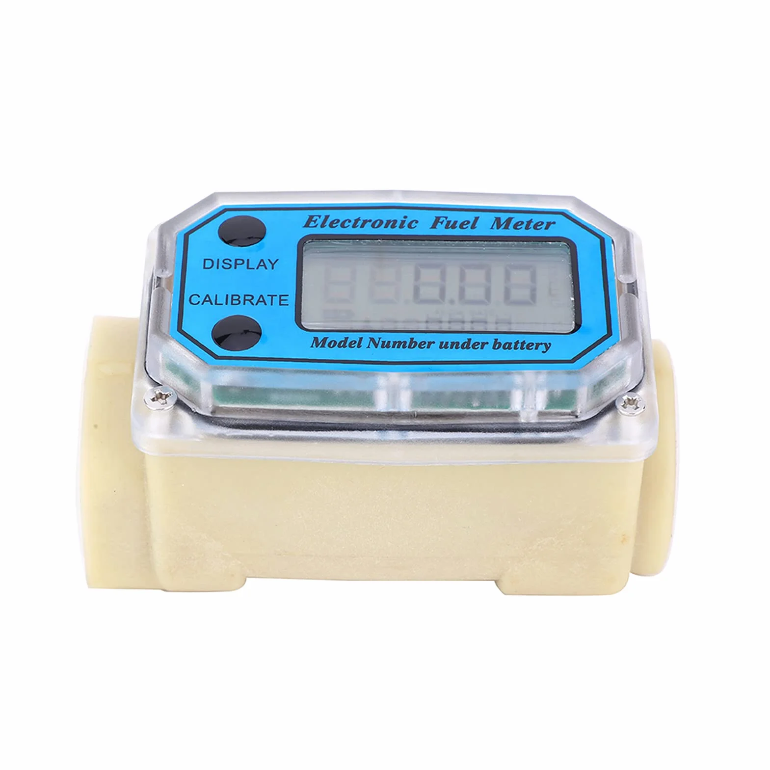 Mini Cyfrowy Przepływomierz Turbinowy LCD 15-120L/min 1" NPT do Oleju Napędowego Mocznik Nafta Benzyna 15-120L/min