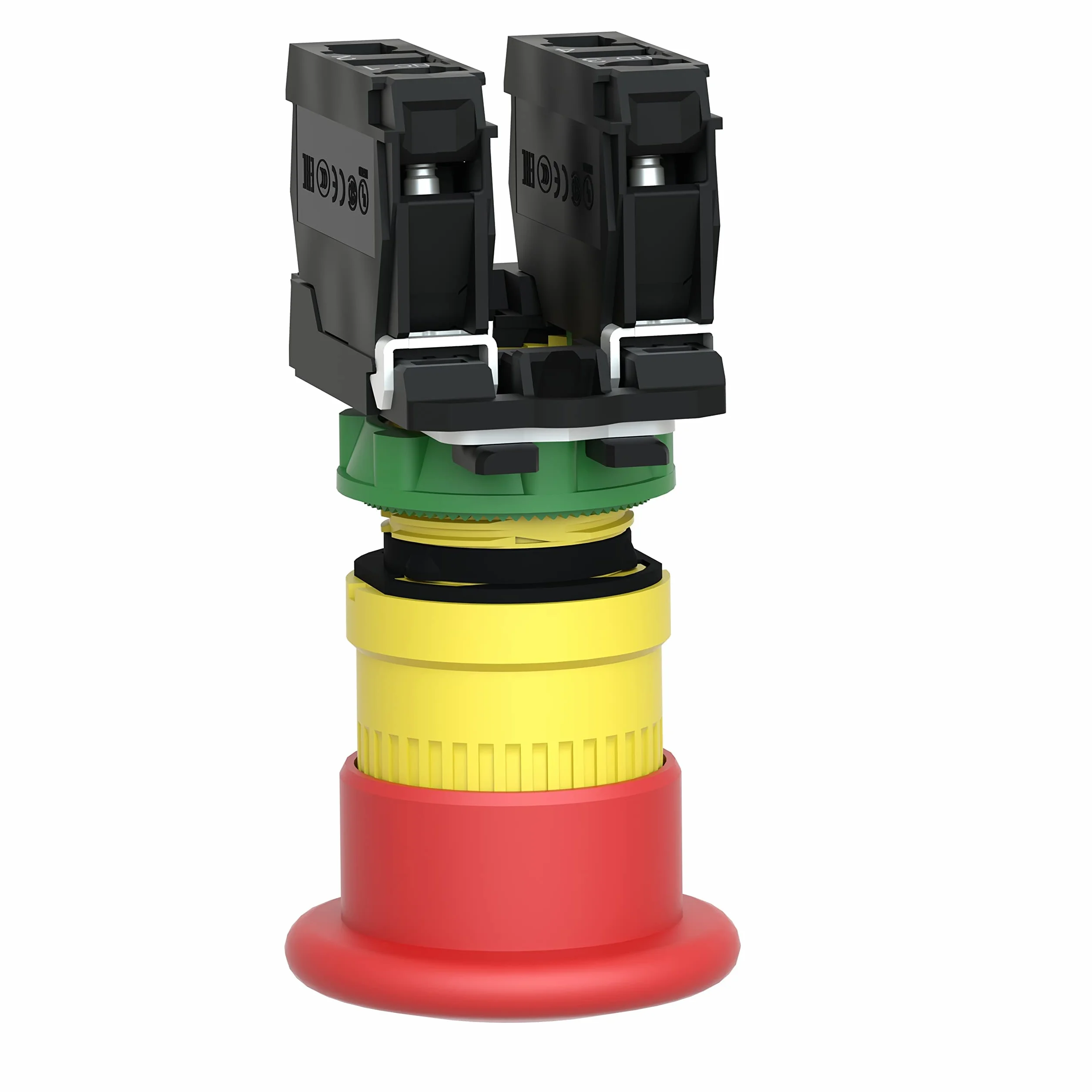 Schneider Electric Harmony XB5 Przycisk Stop Awaryjny Czerwony Plastikowy