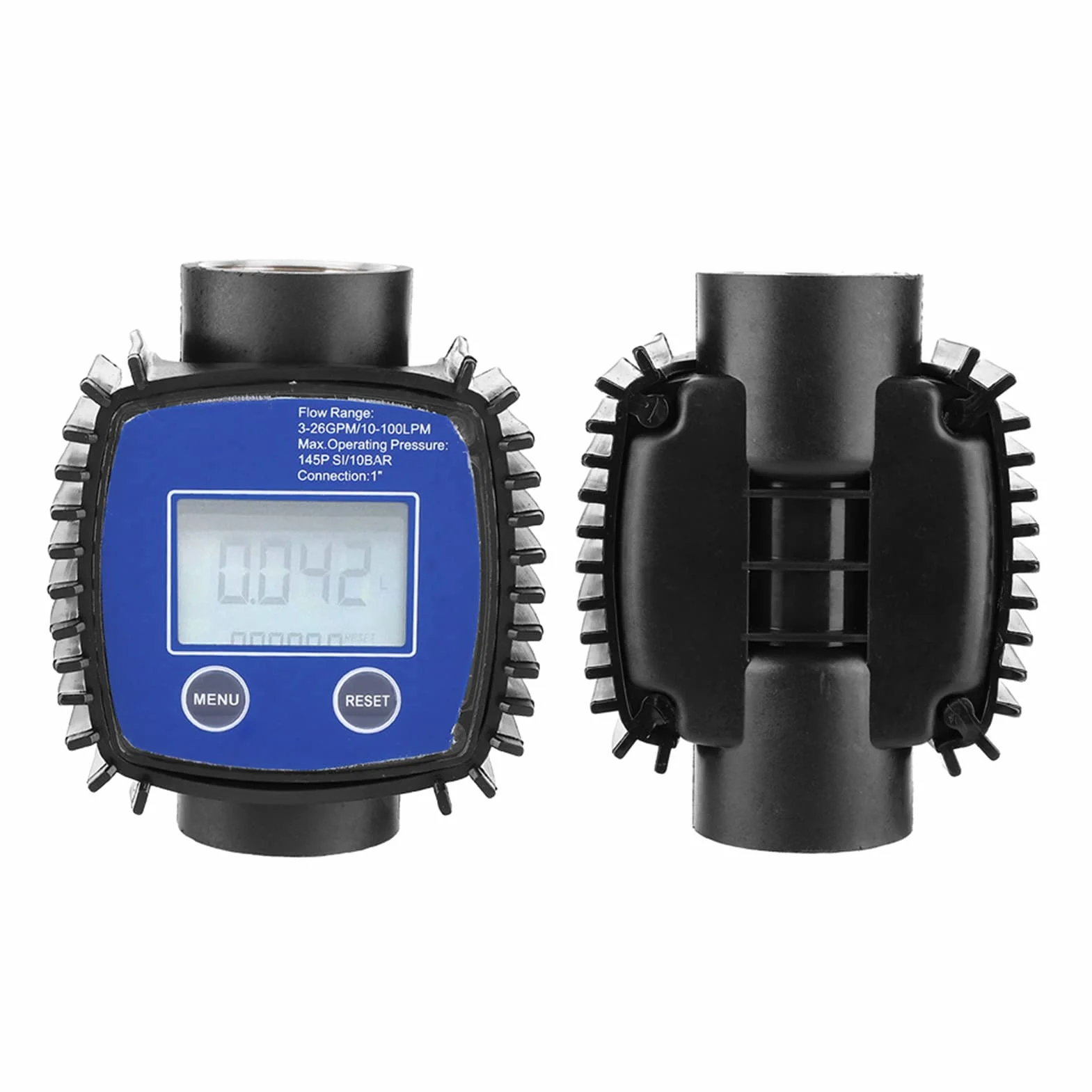 1″ przepływomierz wody, cyfrowy przepływomierz z wyświetlaczem LCD, przepływomierz do węża ogrodowego, do oleju napędowego, benzyny, cieczy chemicznej, wody, oleju