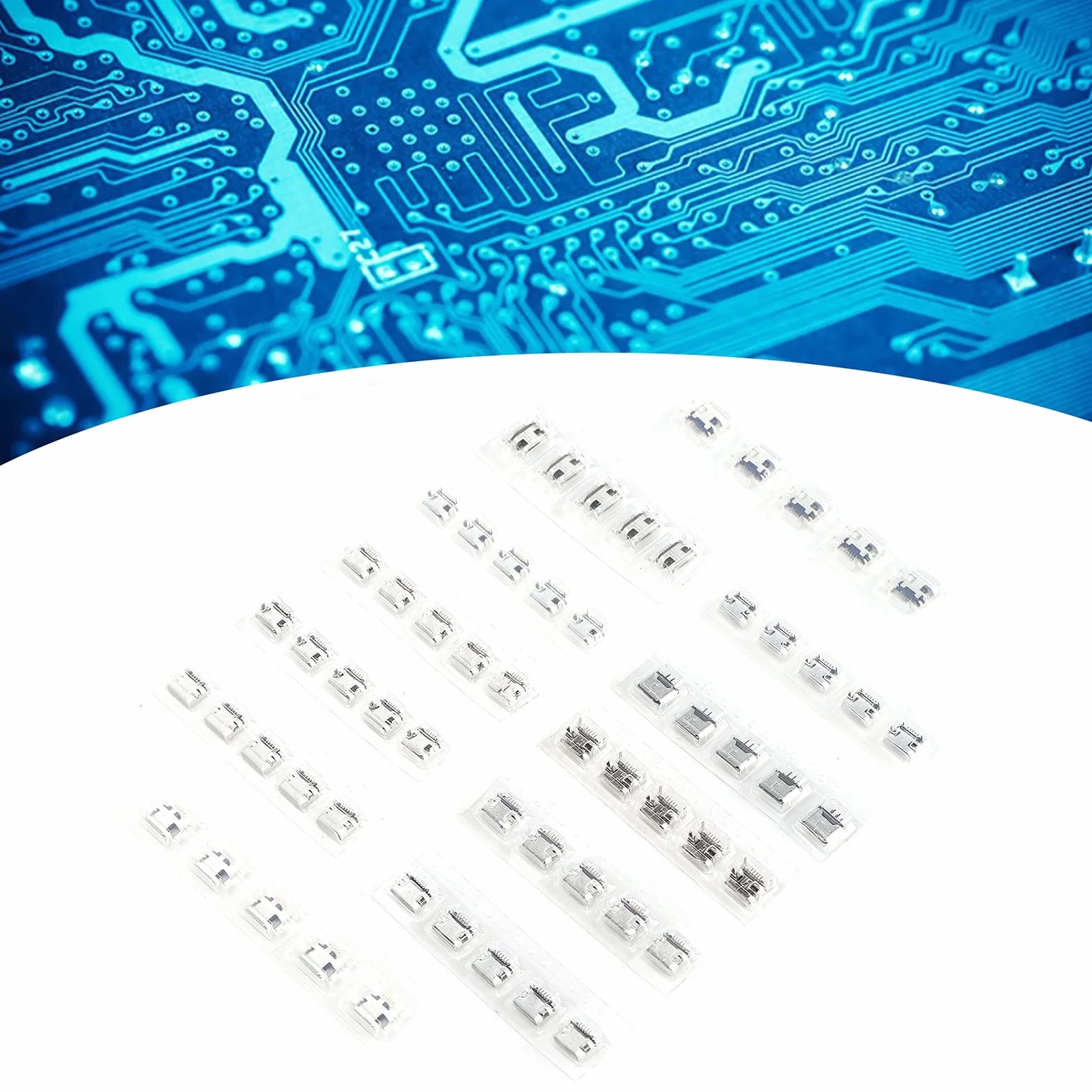 Shanrya Port Micro USB 60 szt. Złącze Mini USB SMD