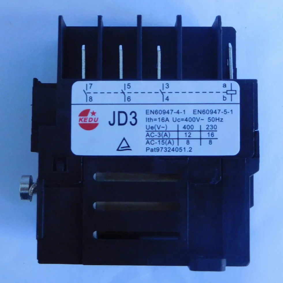 KEDU JD3 8-pinowy przekaźnik elektromagnetyczny KJD11 4NO 400V 16A 50Hz